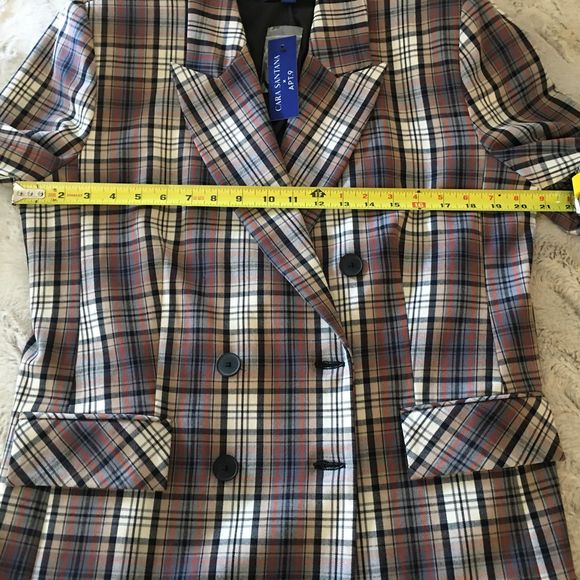 Nwt Apt. 9 Cara Santana plaid blazer size 14 - Picture 7 of 10